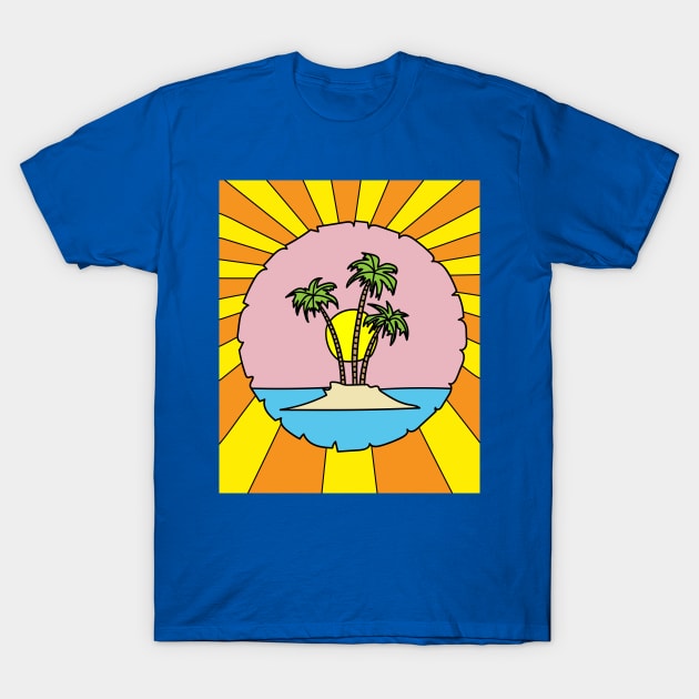 Lonely Island Relaxation Sun T-Shirt by flofin